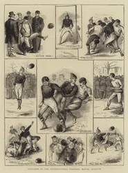 Skizzen beim internationalen Fußballspiel, Glasgow